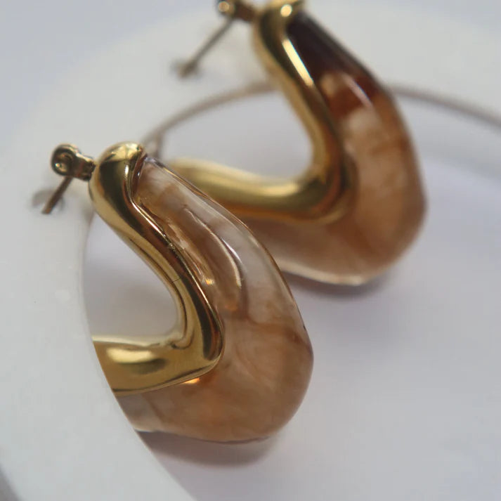 Aurea Acrylic Hoop Earrings