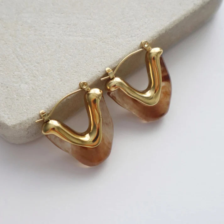 Aurea Acrylic Hoop Earrings
