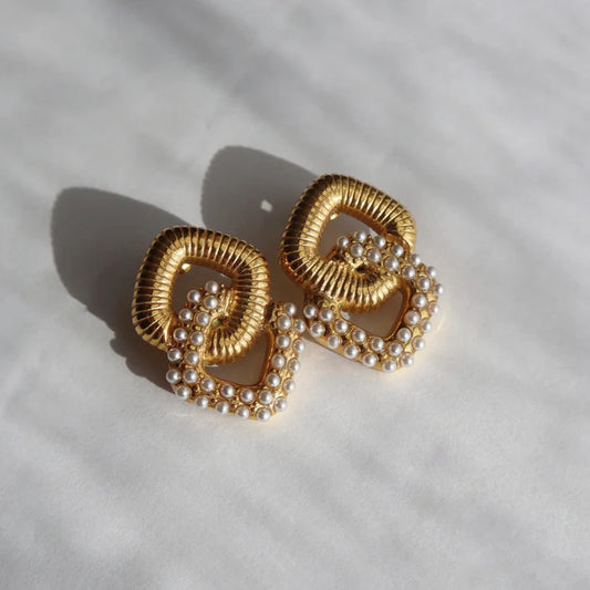 Marcelline Pearl Link Earrings