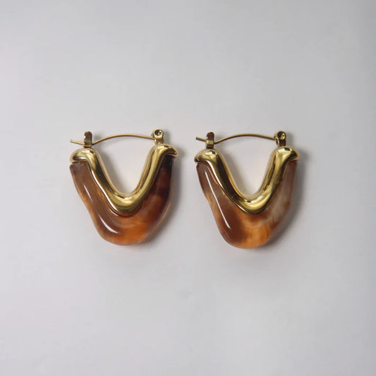 Aurea Acrylic Hoop Earrings