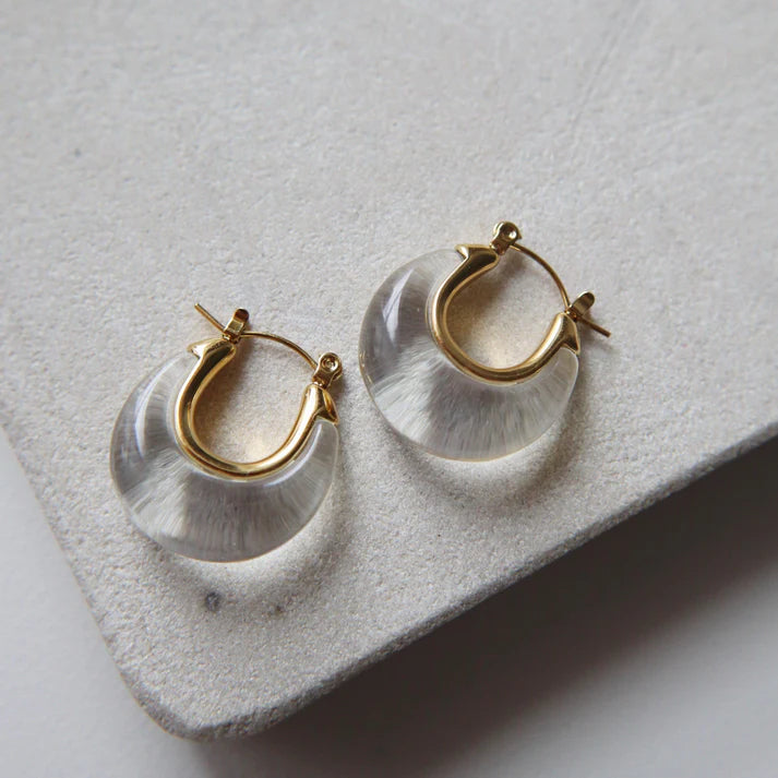 Lunea Crystal Hoops