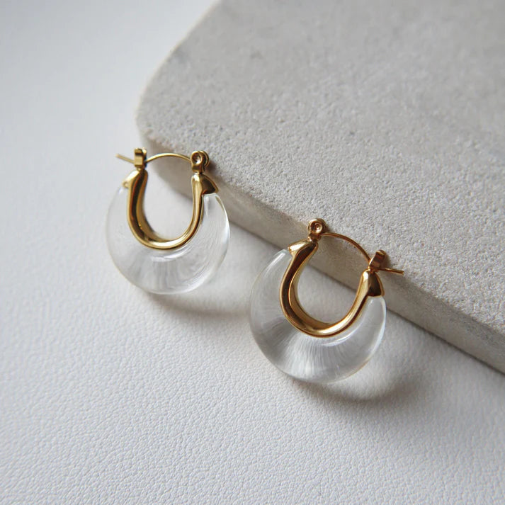 Lunea Crystal Hoops